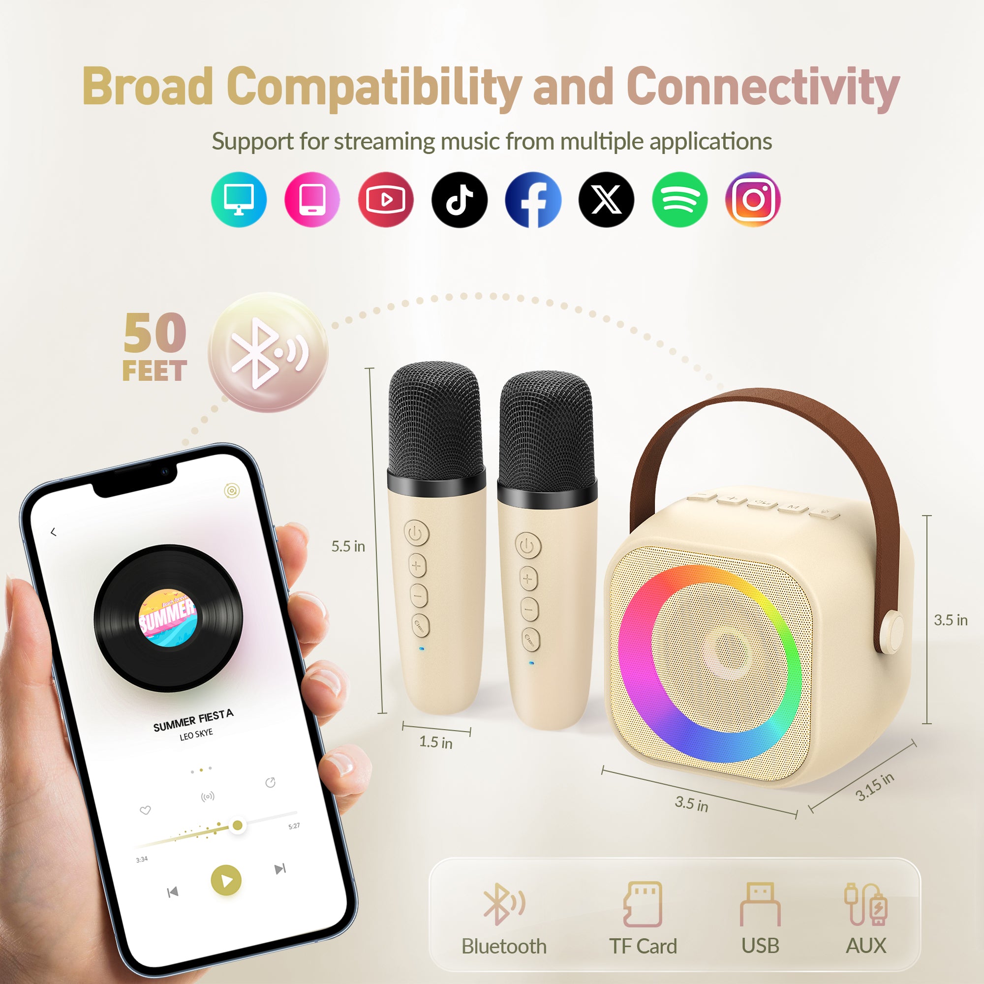 BEILIHART Karaoke Machine for Kids, Karaoke Gifts for Girls Ages 4, 5, 6, 7, 8, 9, 10, 12 +Year Old Birthday Party, 4-12 Years Old Christmas Toys Gift for Girls